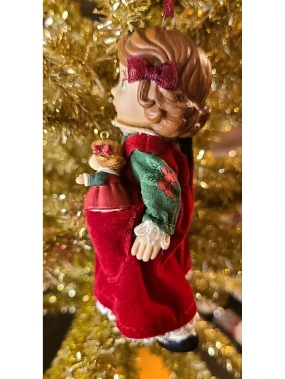 2003 Hallmark Ornament Mistletoe Miss # 3 Series Set Of 2 Ornaments